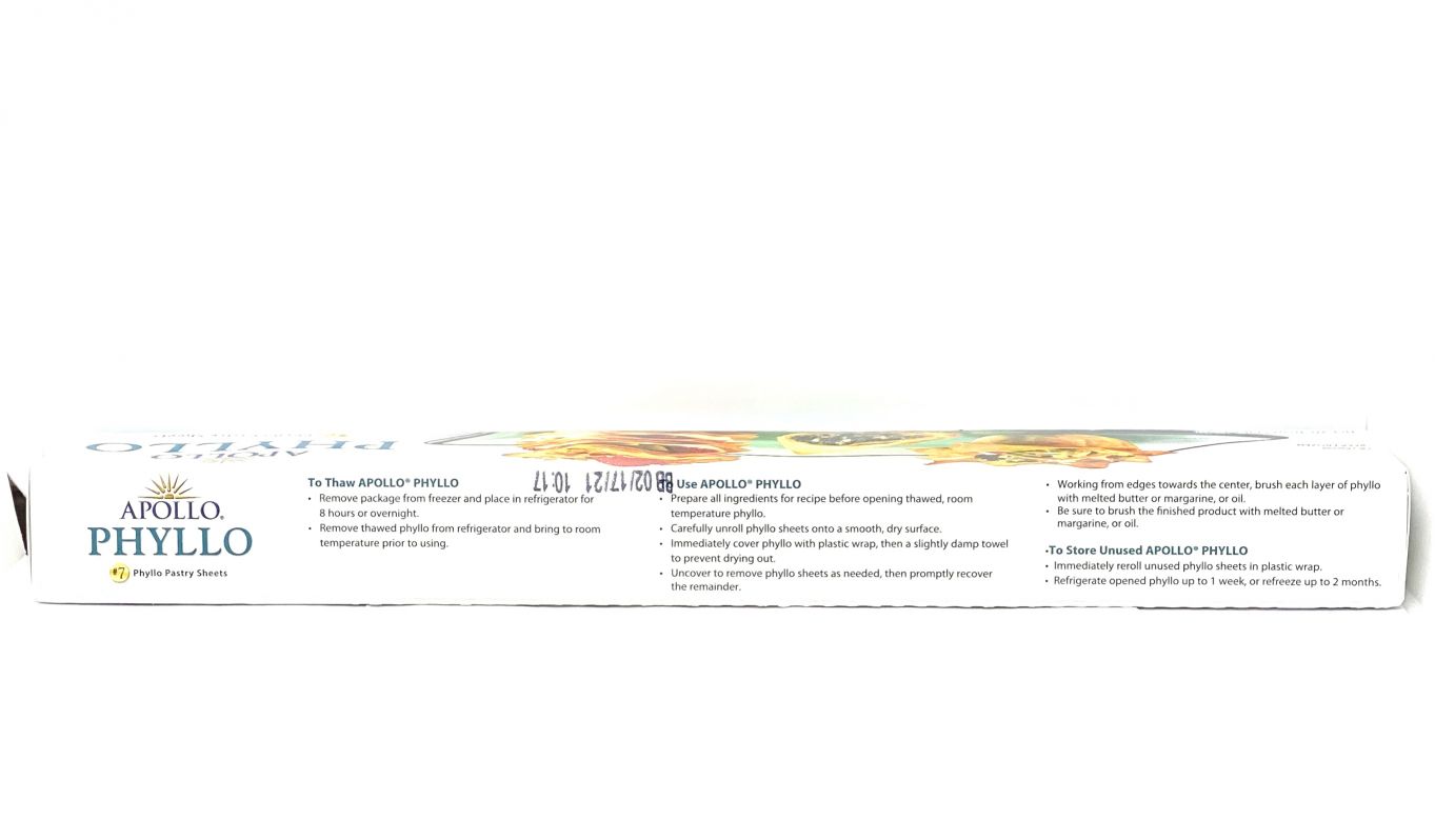 Frozen products Frozen Dough PHYLLO PASTRY SHEETS 7 454g